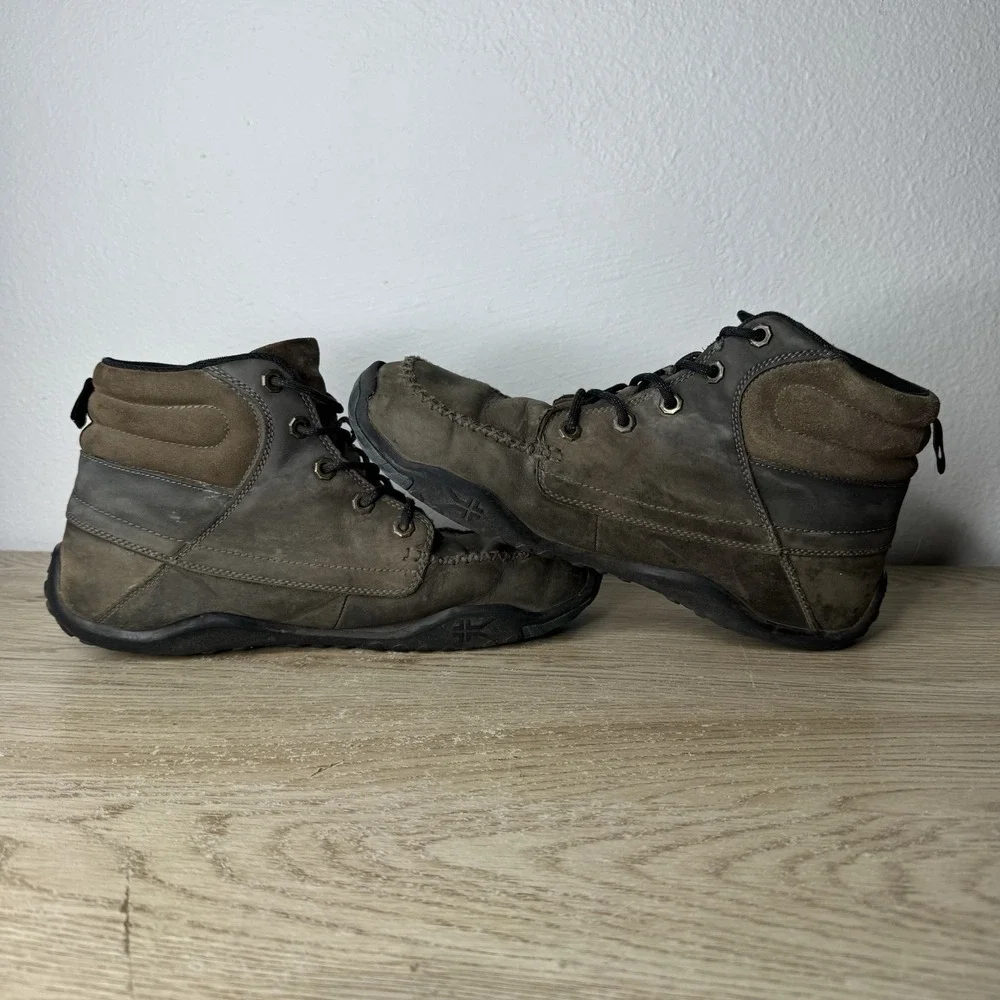 Kuru Quest Brown Leather Plantar Fasciitis Chukka Boots Mens Size 10.5‎ M EU 42